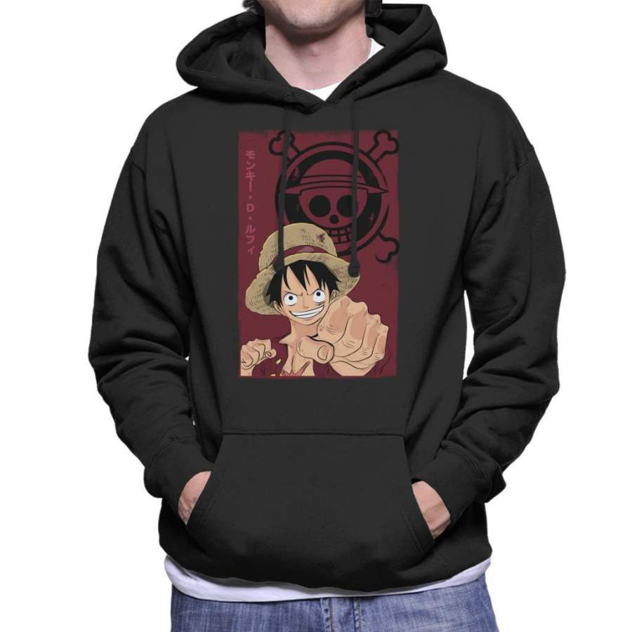 Luffy Punch One Piece Men’s Hooded Sweatshirt