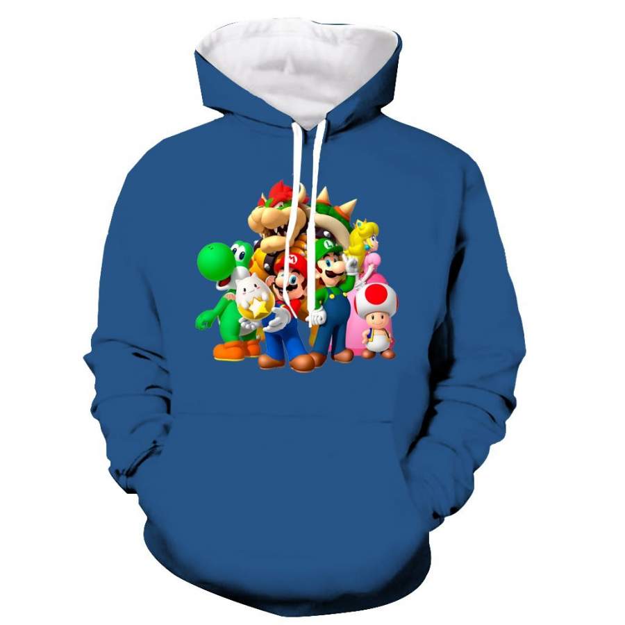 Super Mario 3D All-Stars Hoodie Long Sleeve Hoodie for Adult and Kids