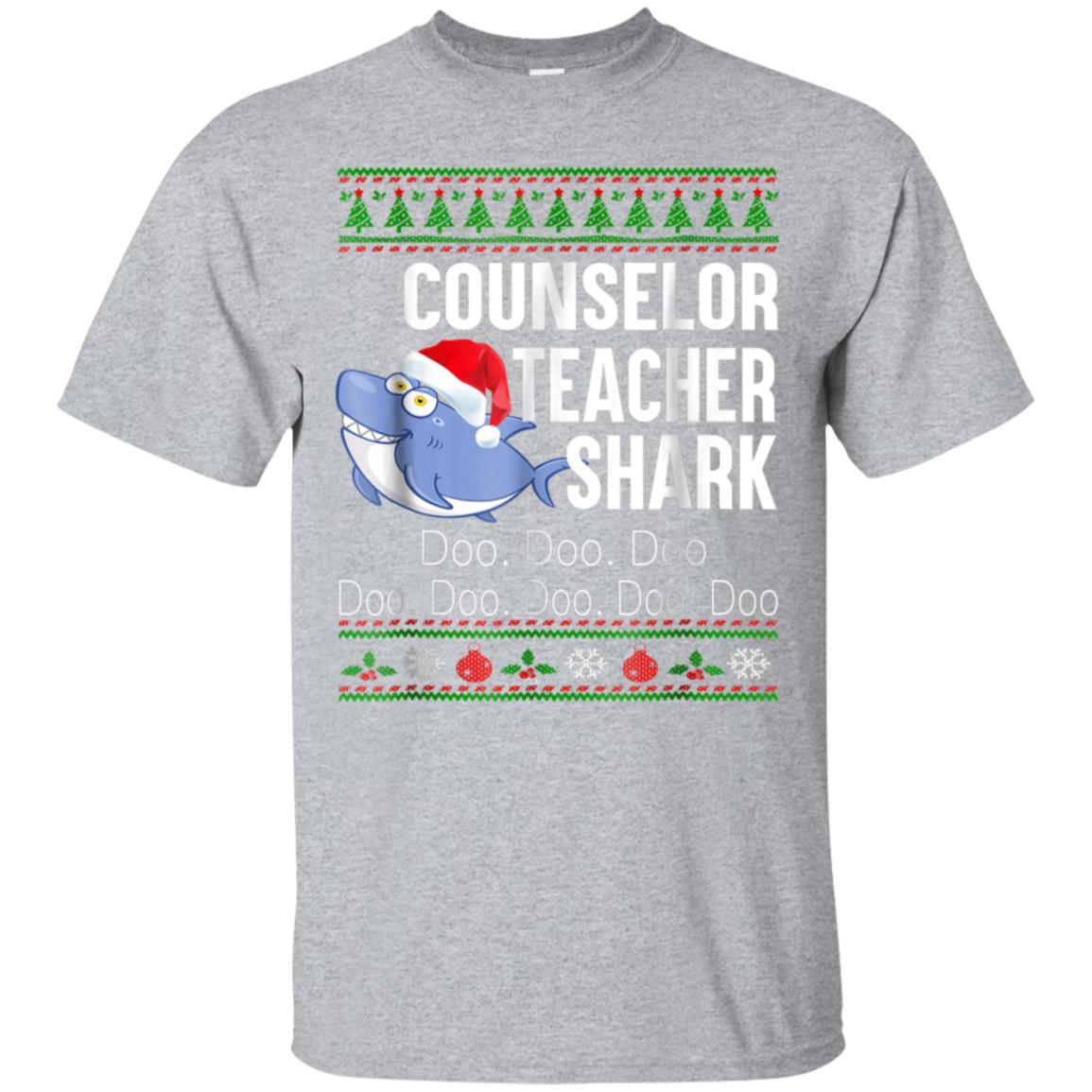 Counselor Teacher Shark Shirt Doo Doo Doo Christmas