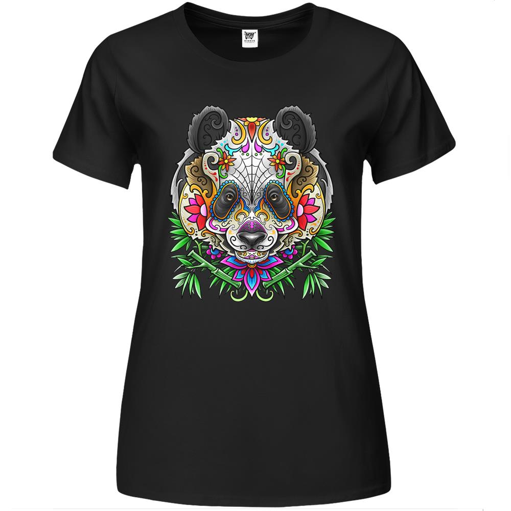 Panda Bear Sugar Skull Day Of The Dead Shirt Dia De Muertos Premium Womens Tshirts