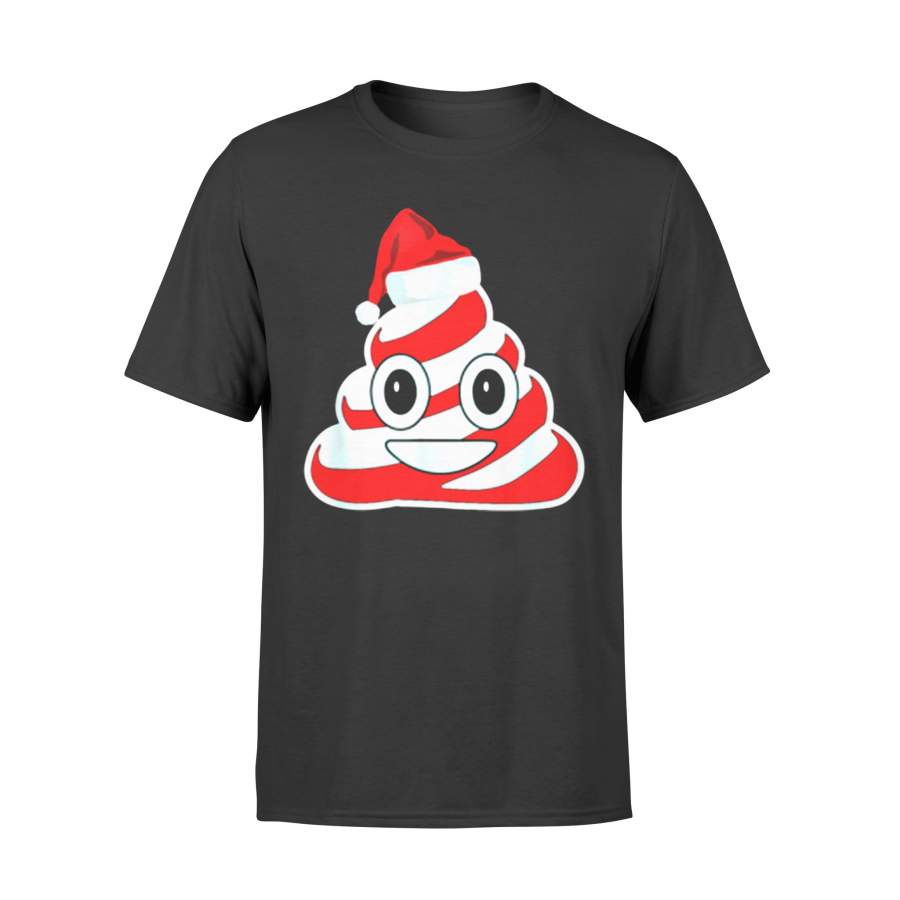 Christmas gift idea Candy Cane Poop Emoji Funny T-Shirt – Standard T-shirt