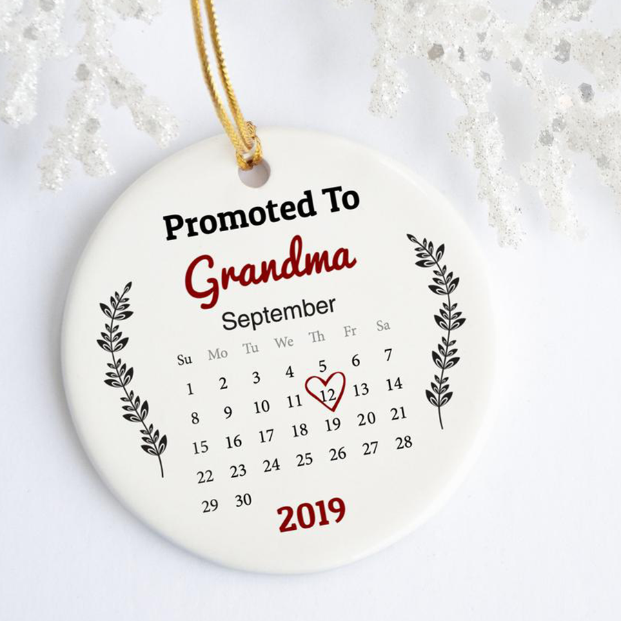 Grandma Christmas Ornament, Promoted To Grandma, Grandma Established Christmas Tree Decoration