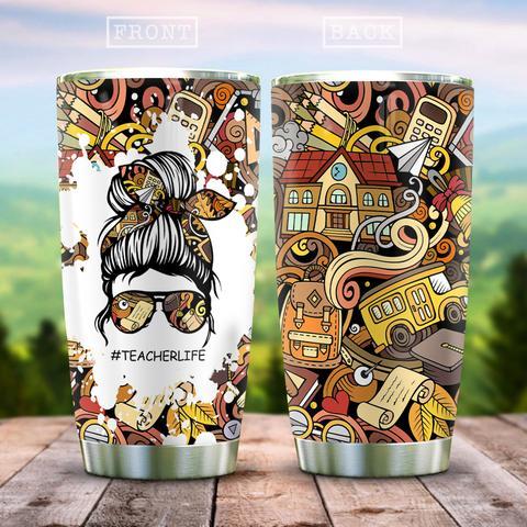 Teacher Life Kd2 Stainless Steel Tumbler, Personalized Tumblers, Tumbler Cups, Custom Tumblers Teesummer