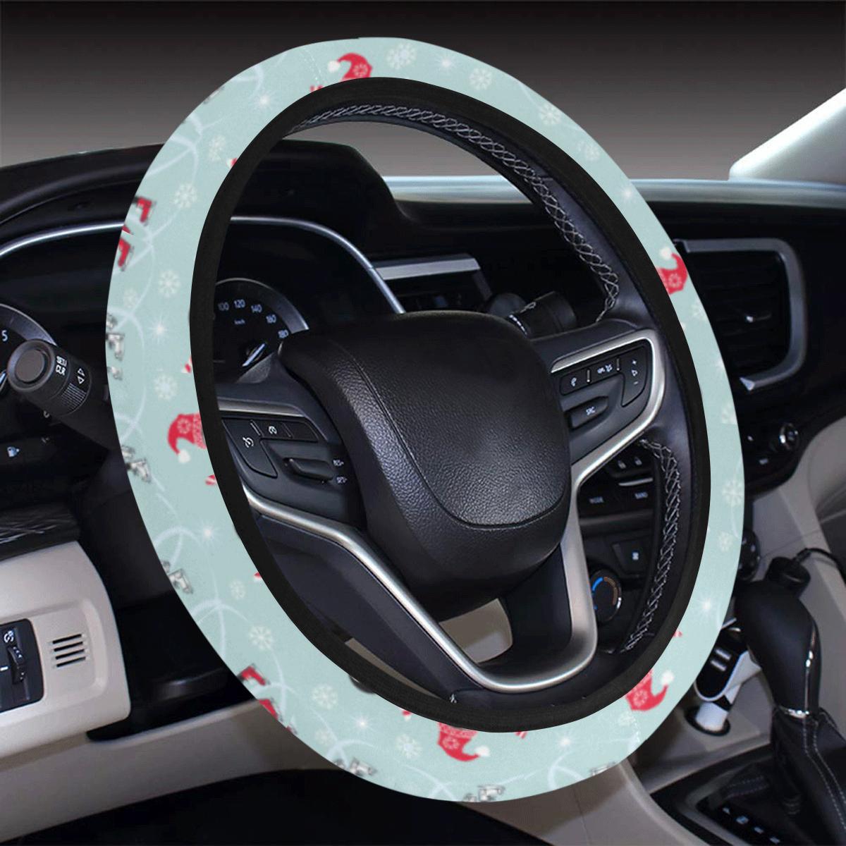 Penguin Sking Design Steering Wheel Cover With Elastic Edge