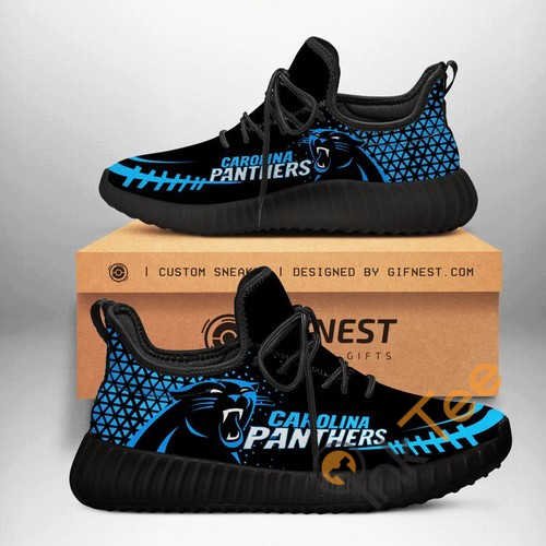 Carolina Panthers Custom Shoes Personalized Name Yeezy Sneakers