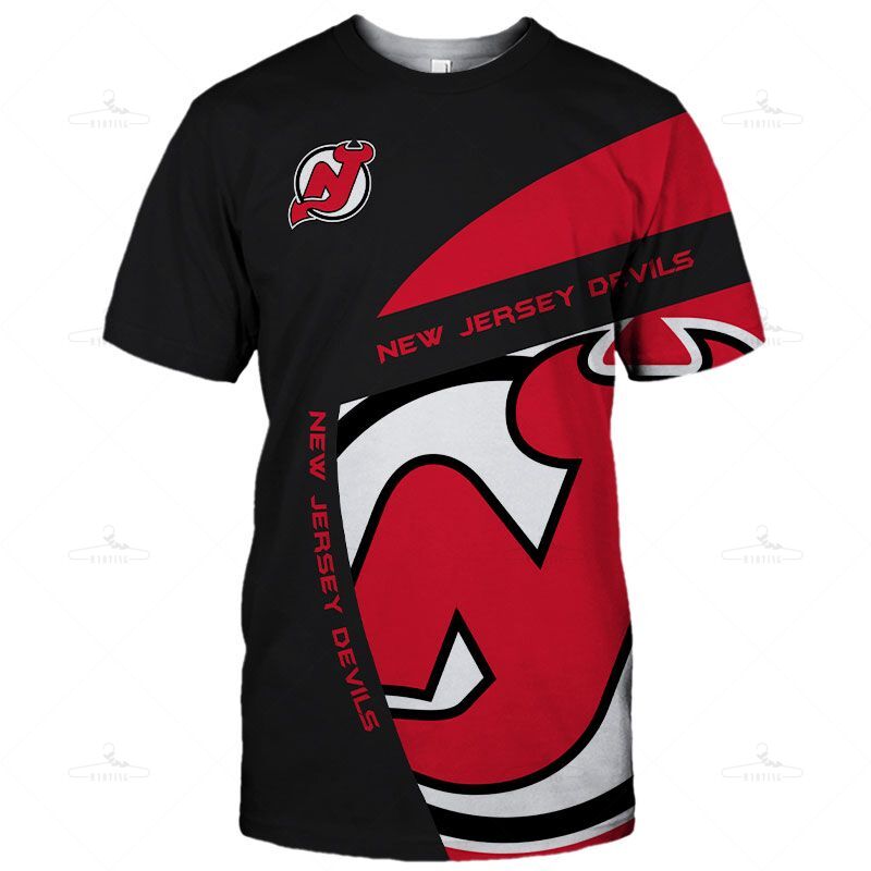 New Jersey Devils T-Shirt 3D Cute Short Sleeve Gift S