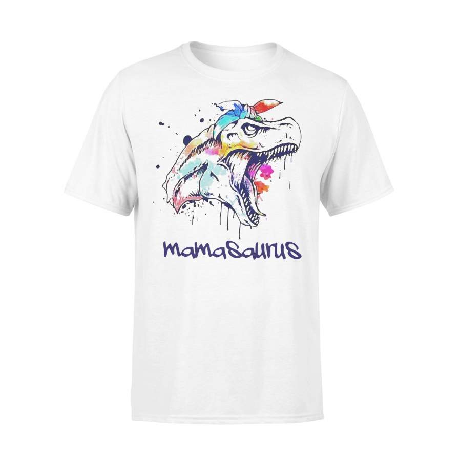 Mamasaurus Dinosaur Lineart Colorful T-shirt