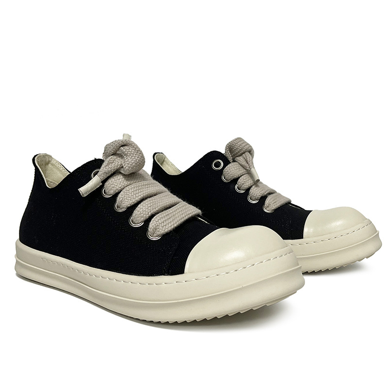 Men’s Canvas Sneakers Rick Men Shoes Classic Wax Cloth Owens Sneakers