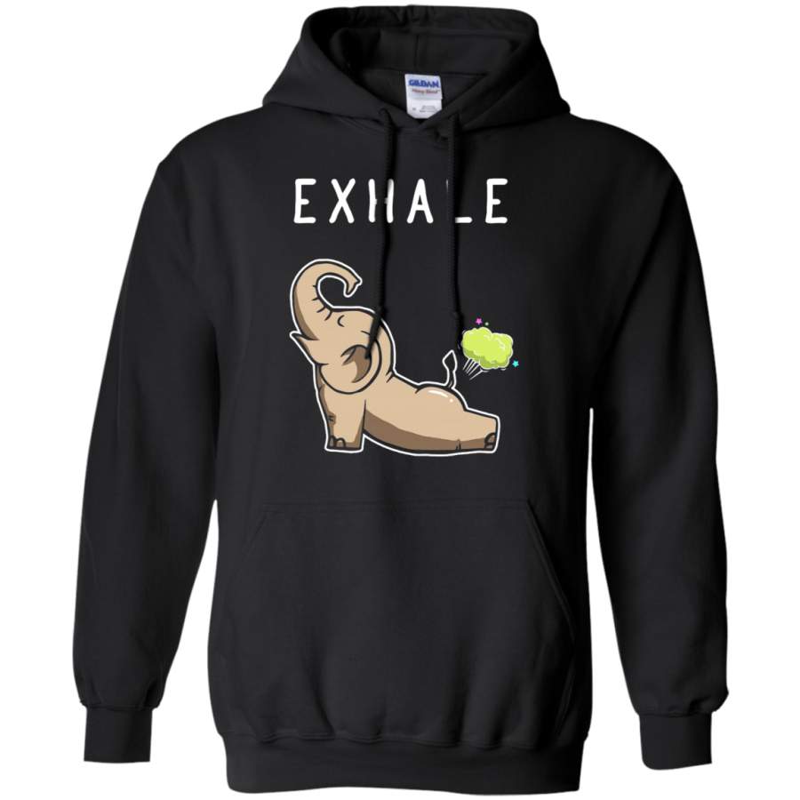 AGR Exhale Yoga Funny Animal  Elephant Hoodie