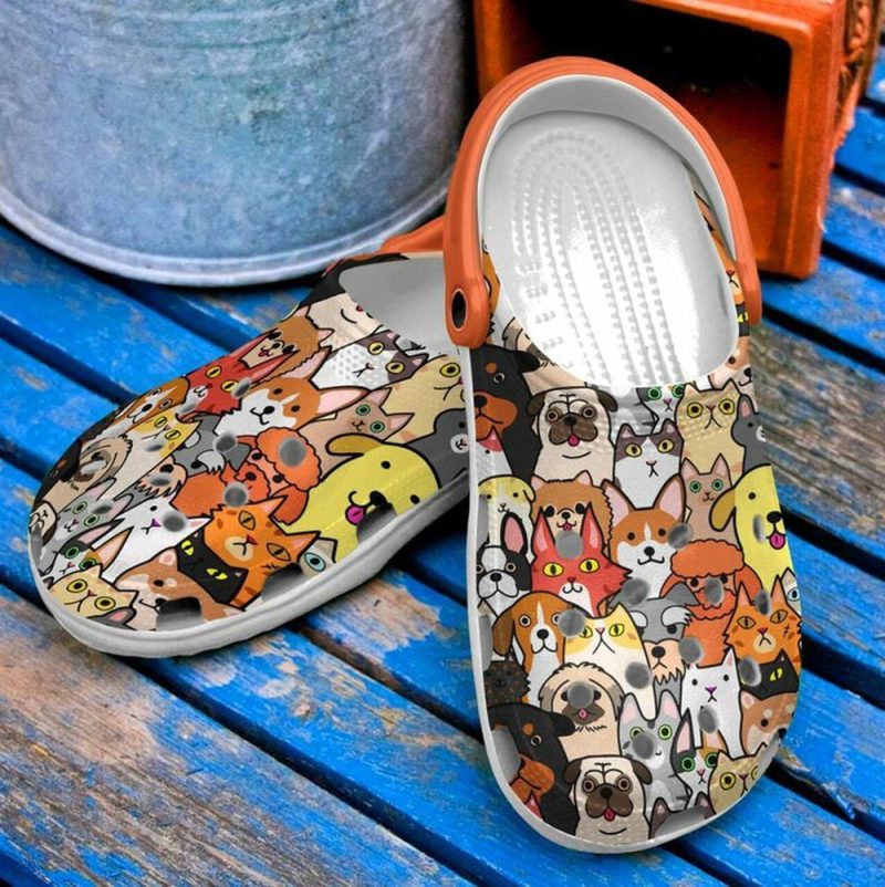 Vet Tech Cats And Dogs Doodle 102 Gift For Lover Rubber clog Shoes Comfy Footwear