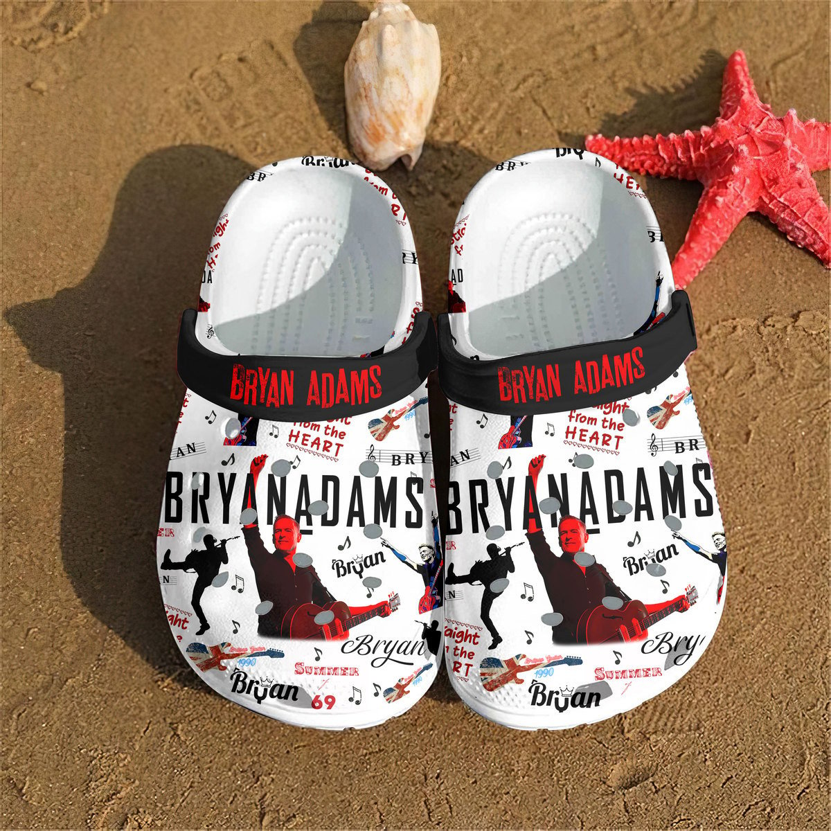 Bryan Adams Music Crocs Crocband Clogs Shoes Comfortable For Men Women and Kids