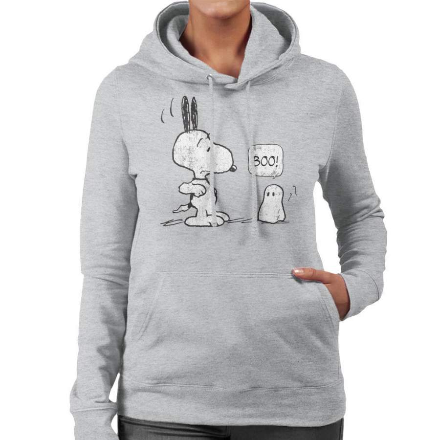 Peanuts Halloween Ghost Fright Snoopy Women’s Hooded Sweatshirt