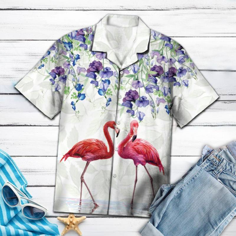 Flamingo Flower Hawaii Shirt Ha67495