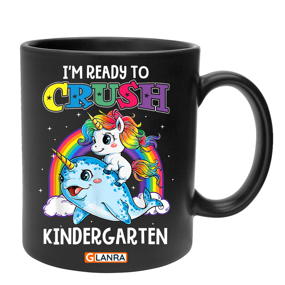 I’M Ready To Crush Kindergarten  Mug Unicorn And Dolphin Back To School Girls Gift Mug