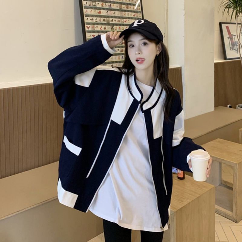 Spring New Basic Jackets Women Patchwork Design Trendy Streetwear Cool Ladies Young Loose All-match Prevalent Hipster Chic Soft alx