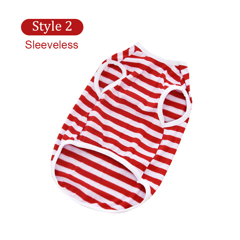 Summer Dog Clothes for Small Medium Dogs Pet Stripe Cotton Sweatshirt Breathable Puppy Cat Clothing Chihuahua Costume Coat alx