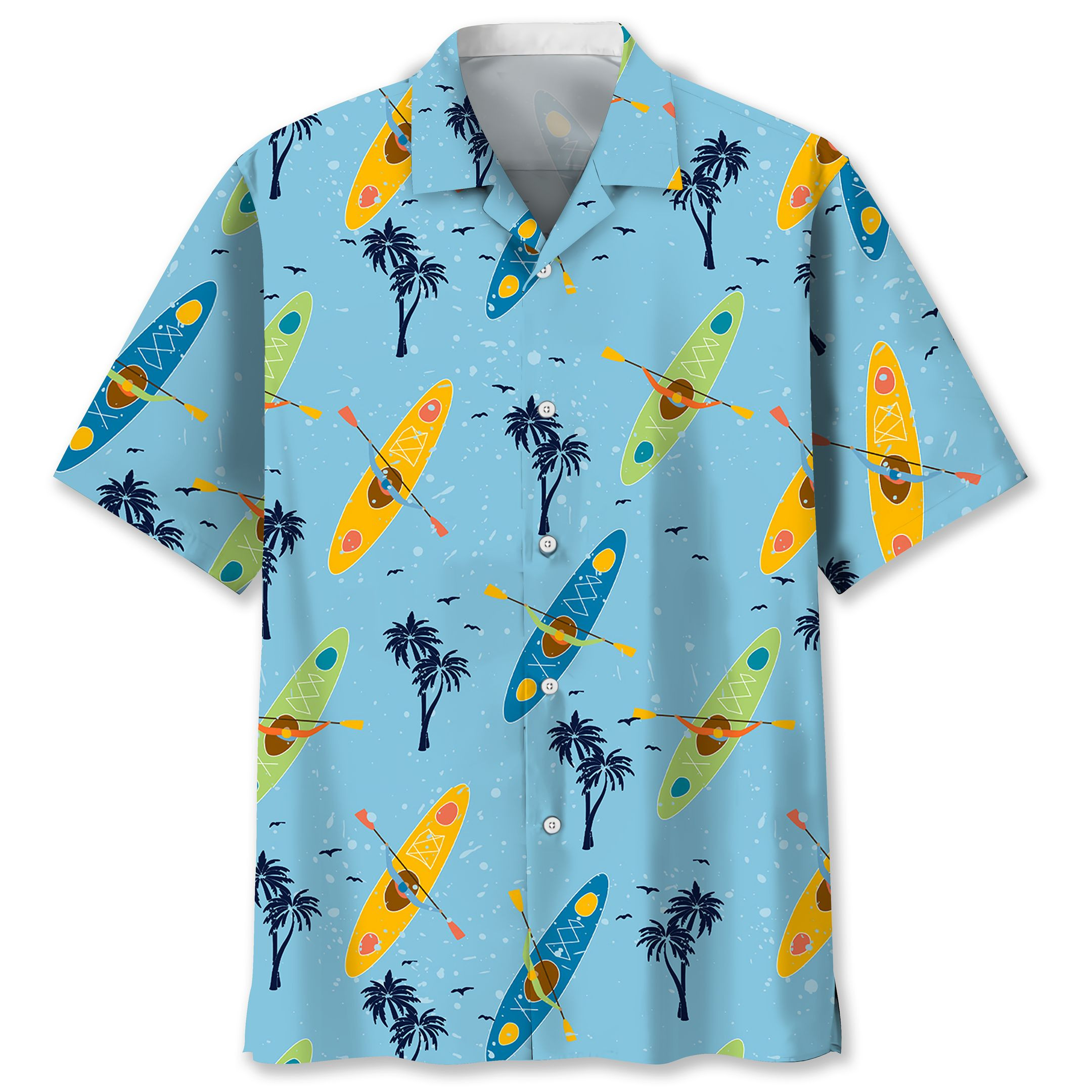 Kayaking Palm Hawaiian Shirt Ha15859