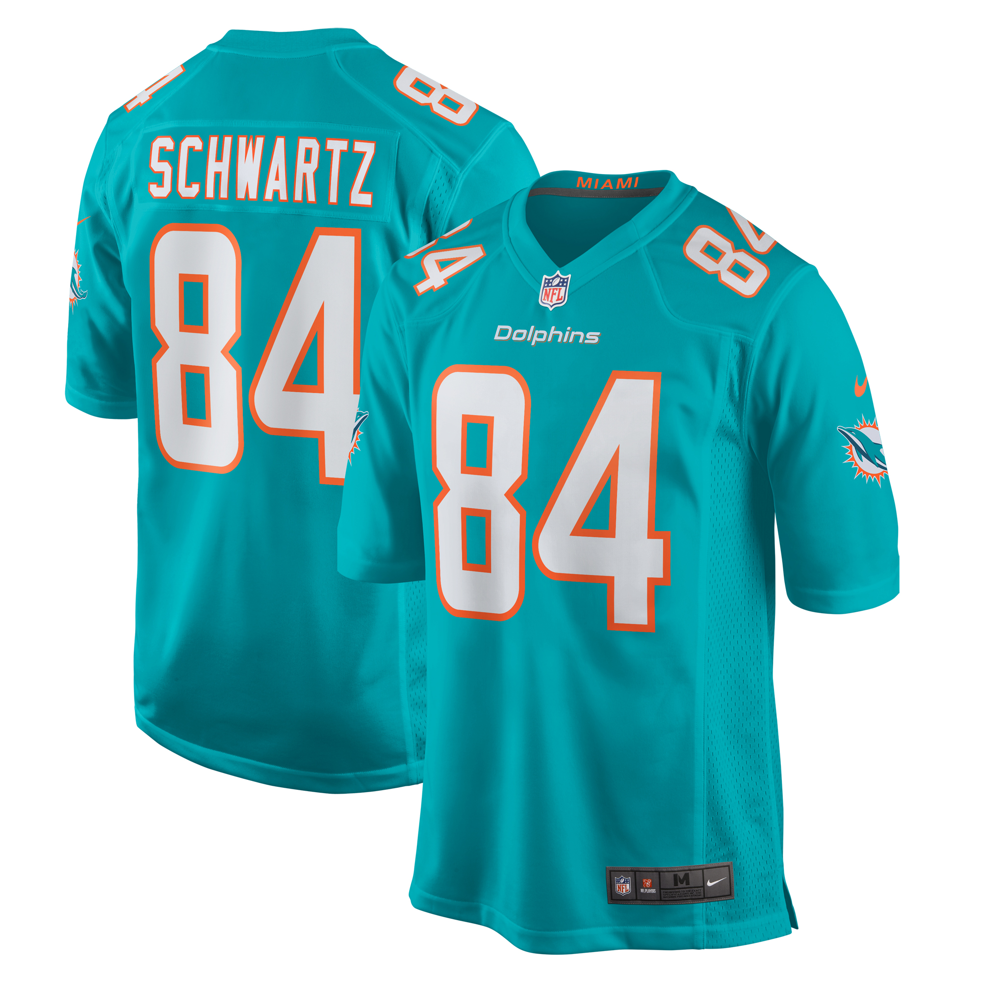 Anthony Schwartz Miami Dolphins Team Game Jersey – Aqua