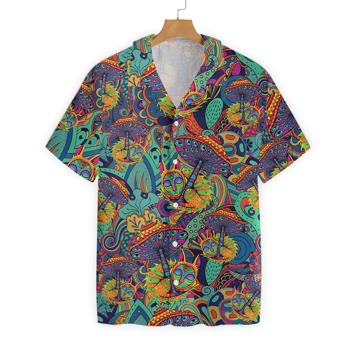 Mushroom Hippie All Over Printed Hawaii Shirt Ha25936