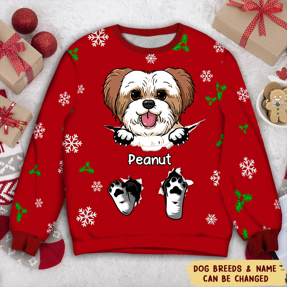 Christmas Cute Puppy Pet Dog Lovers 
 Personalized 3D Sweater Pm06Oct22Ca1