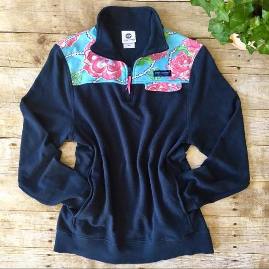 SALE Simply Southern Pullover Navy R …