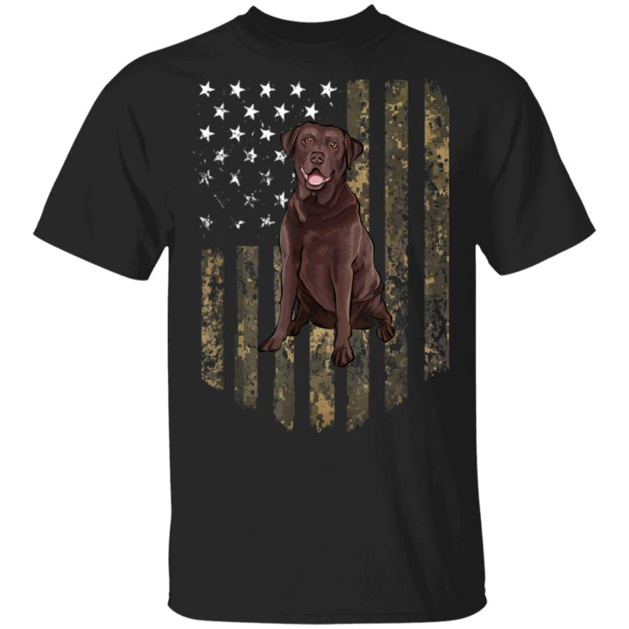 Camo American Flag Chesapeake Bay Retriever 4th Of July USA TShirt