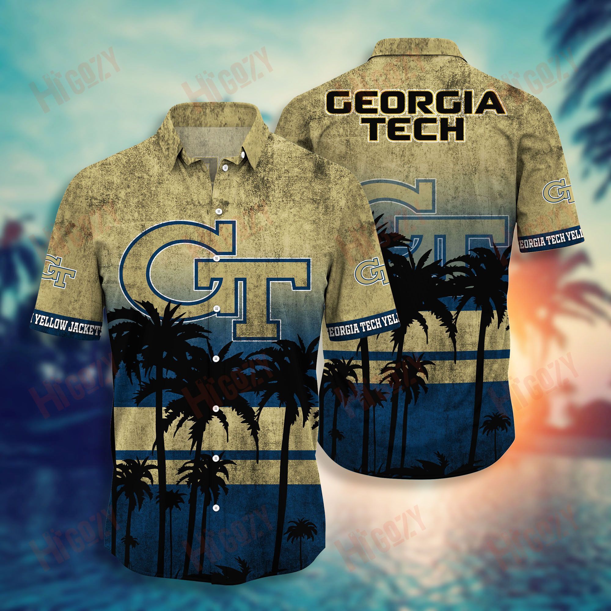 Georgia Tech Yellow Jackets Hawaiian Shirt Short Style Hot Trending Summer Ha40020