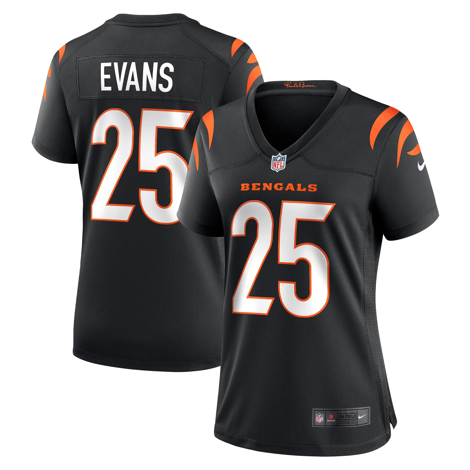 Women’s Cincinnati Bengals Chris Evans Black Game Jersey