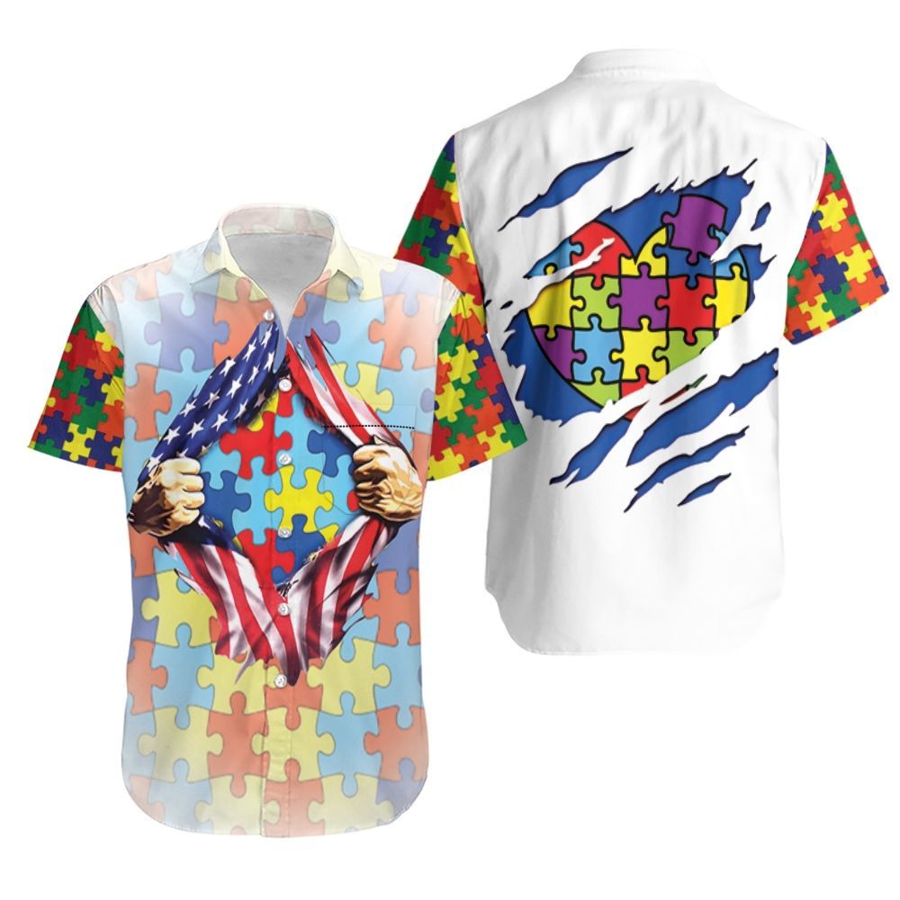 Autism Inside Flag Tshirts Super Hero Shirt Hawaii Ha57707