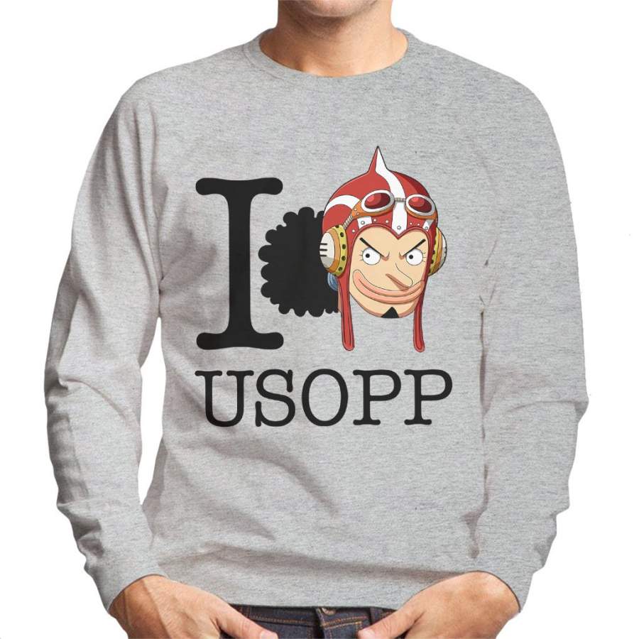 I Heart Usopp One Piece Men’s Sweatshirt