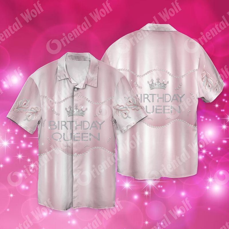 Birthday Queen Tiara Crown Gift Full Print Hawaii Shirt Ha50419