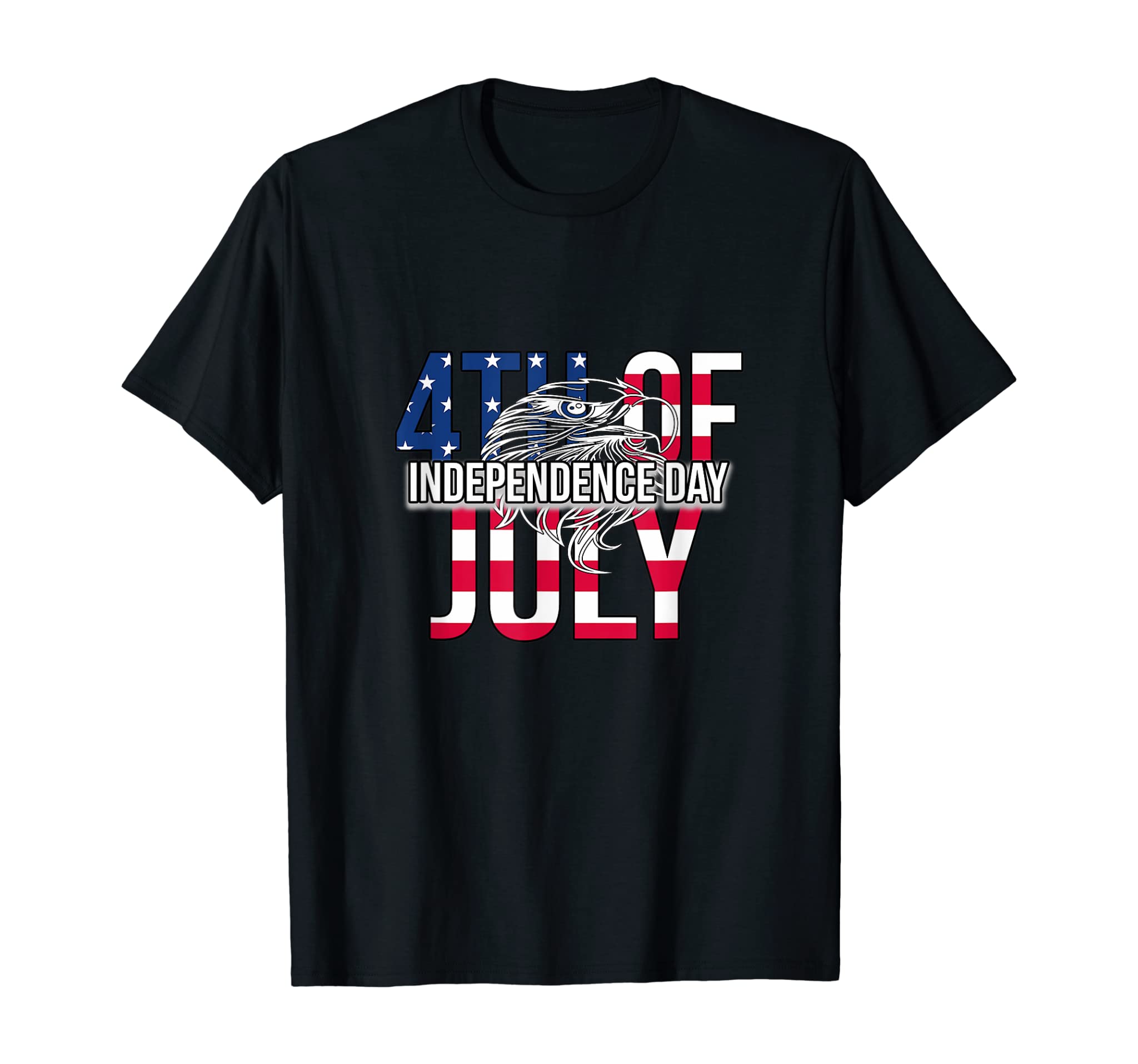 US Happy Independence Day 4th July Flag Eagle for Women Men T-Shirt