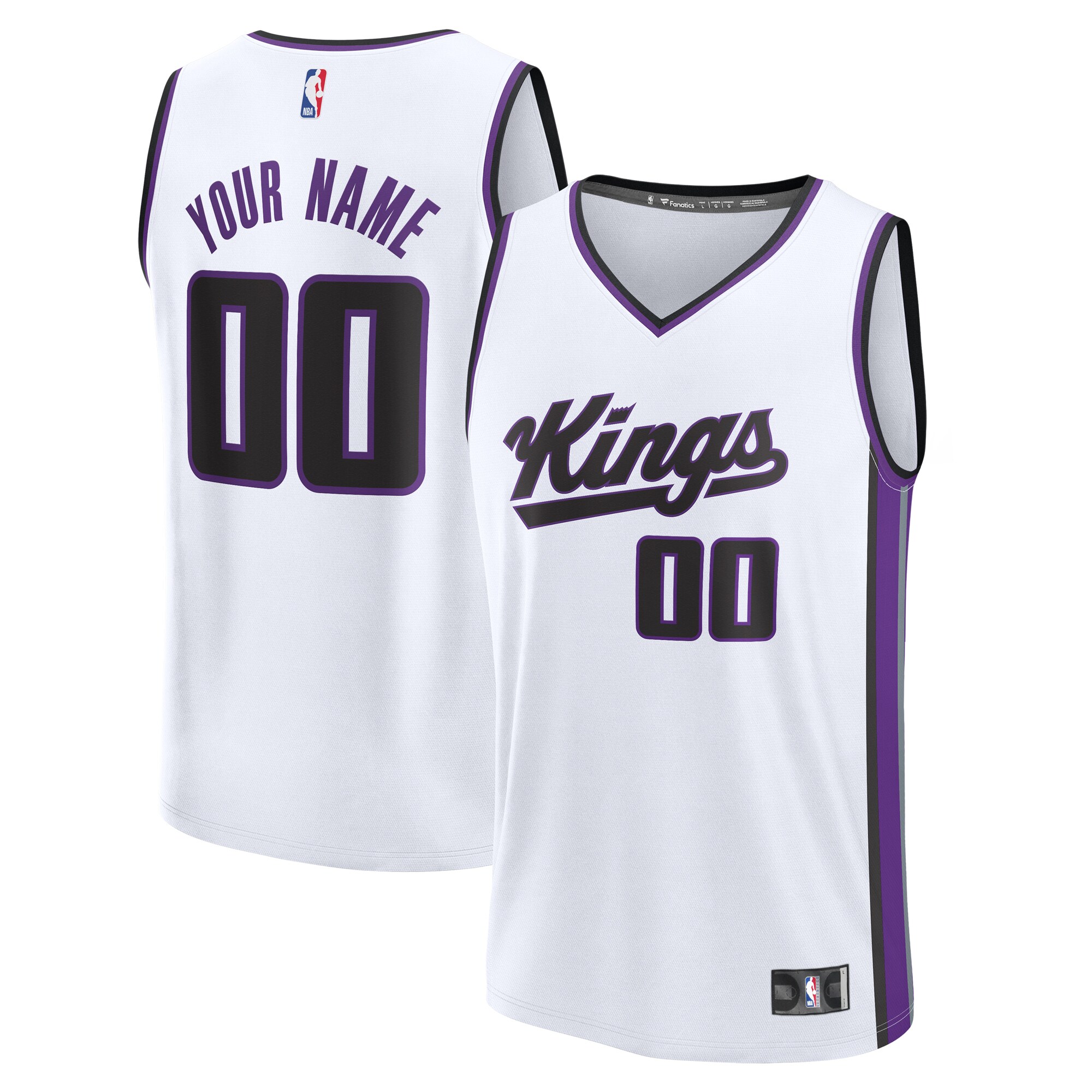 Sacramento Kings Branded Custom Fast Break Jersey – White – Association Edition