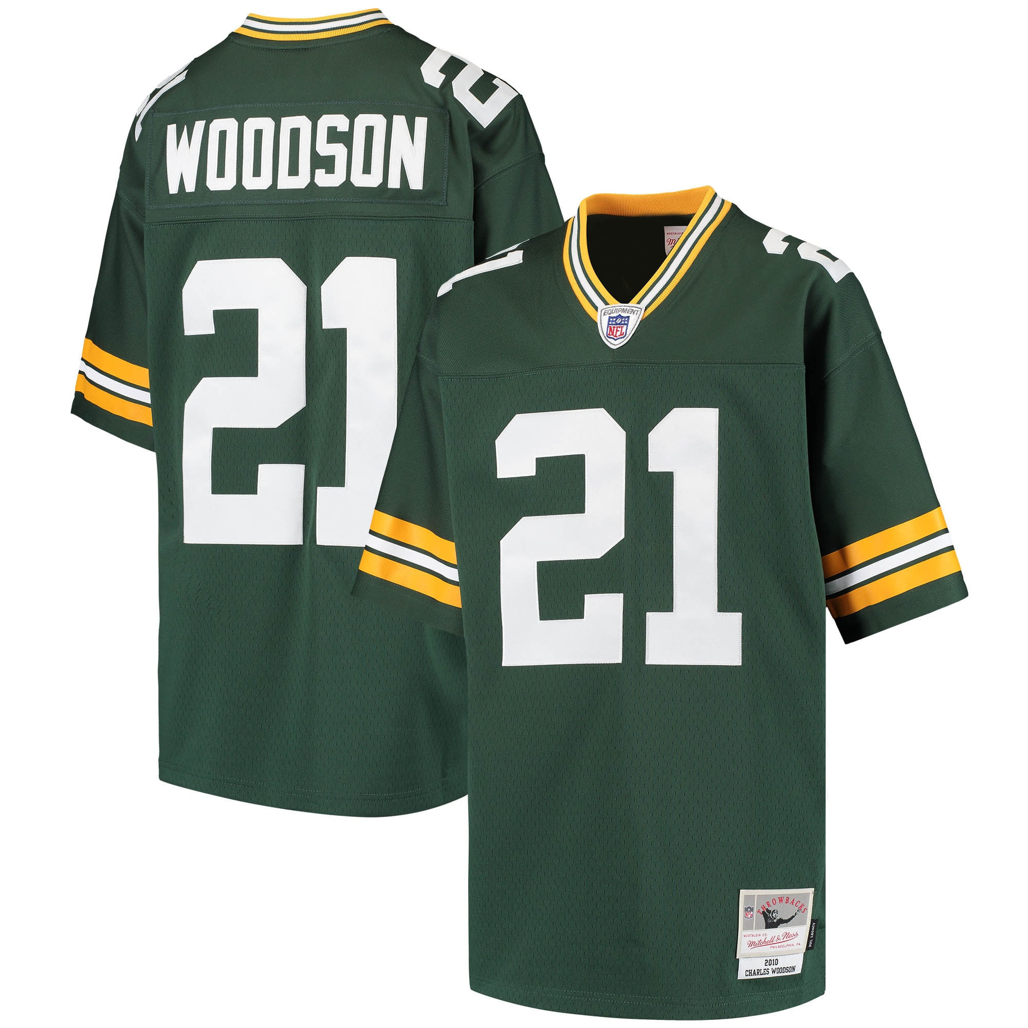 Charles Woodson Green Bay Packers Mitchell & Ness Retired Player Legacy Jersey – Green NFL