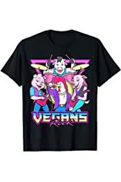 Vegans Rock Funny Vegan Cute Animal Band Retro 80s Gift T-Shirt