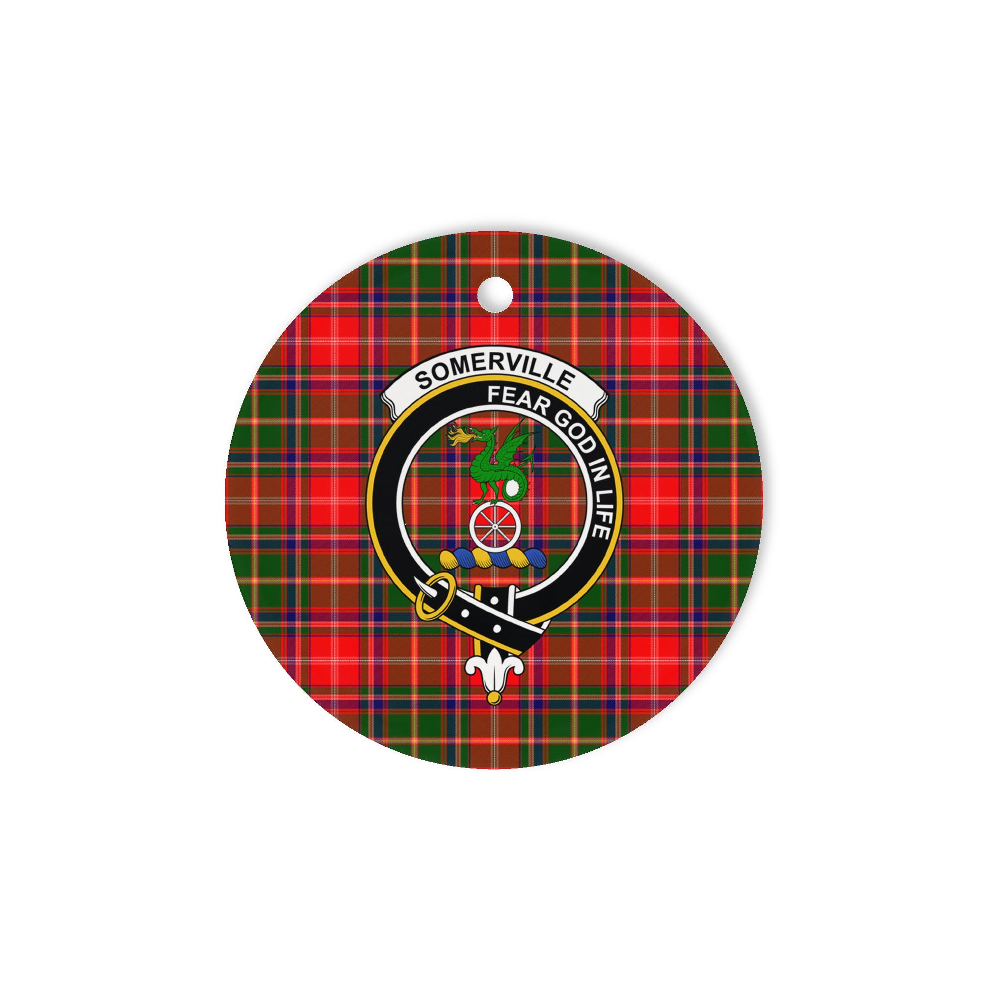 Somerville Scottish Clan Plaid Ornament Gift. Christmas Tree Ornament Somerville Clan Tartan Ornament Great Christmas Ornaments Gift