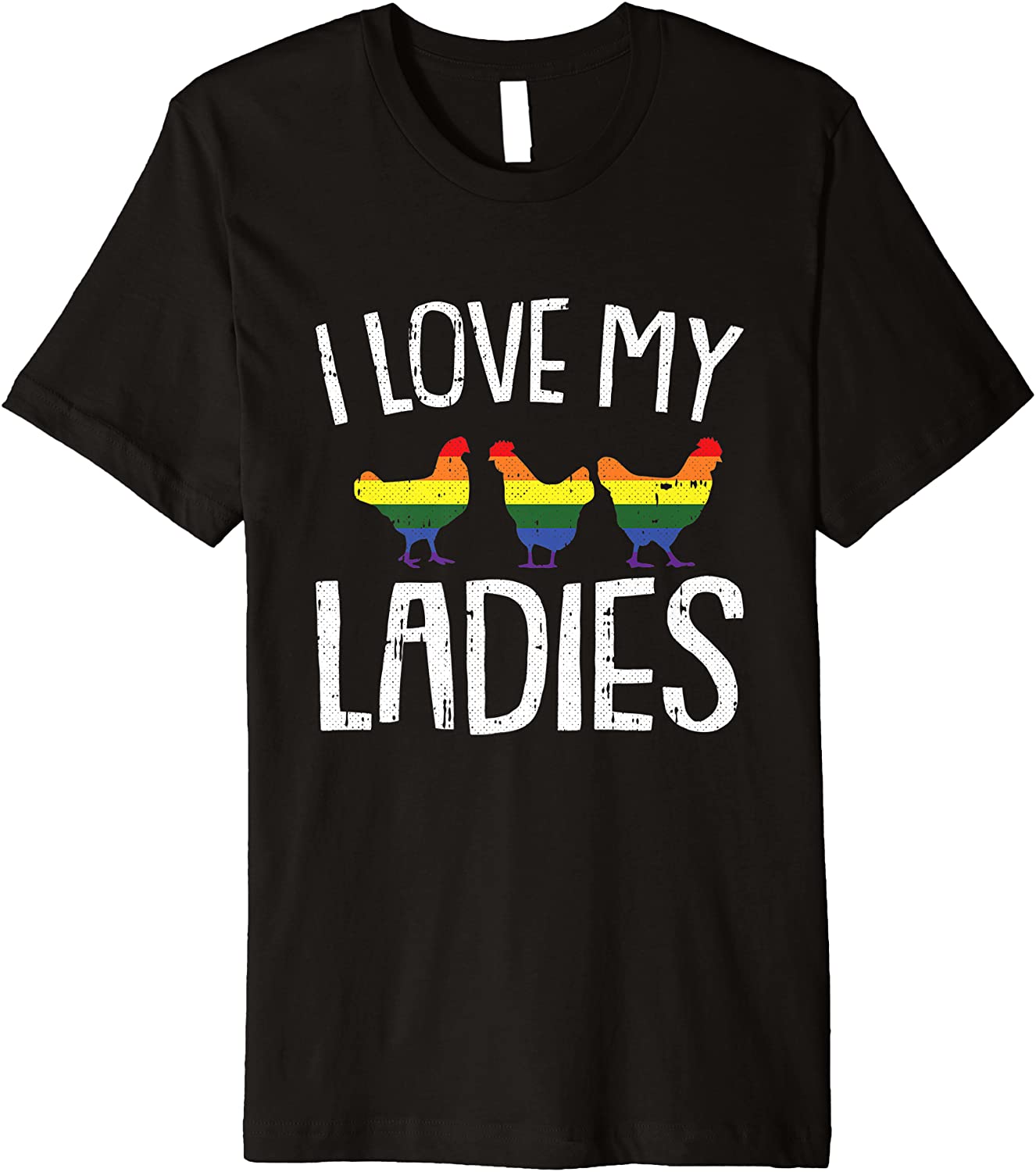 Funny Gift For Lesbian Farmer, I Love My Ladies Chicken, Proud Ally Farmer Premium T Shirt