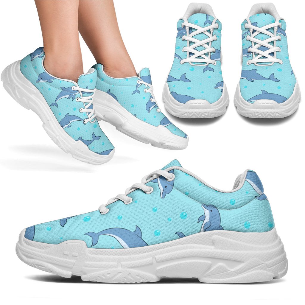 Dolphin Baby Cute Print Pattern Chunky Sneaker Art 659