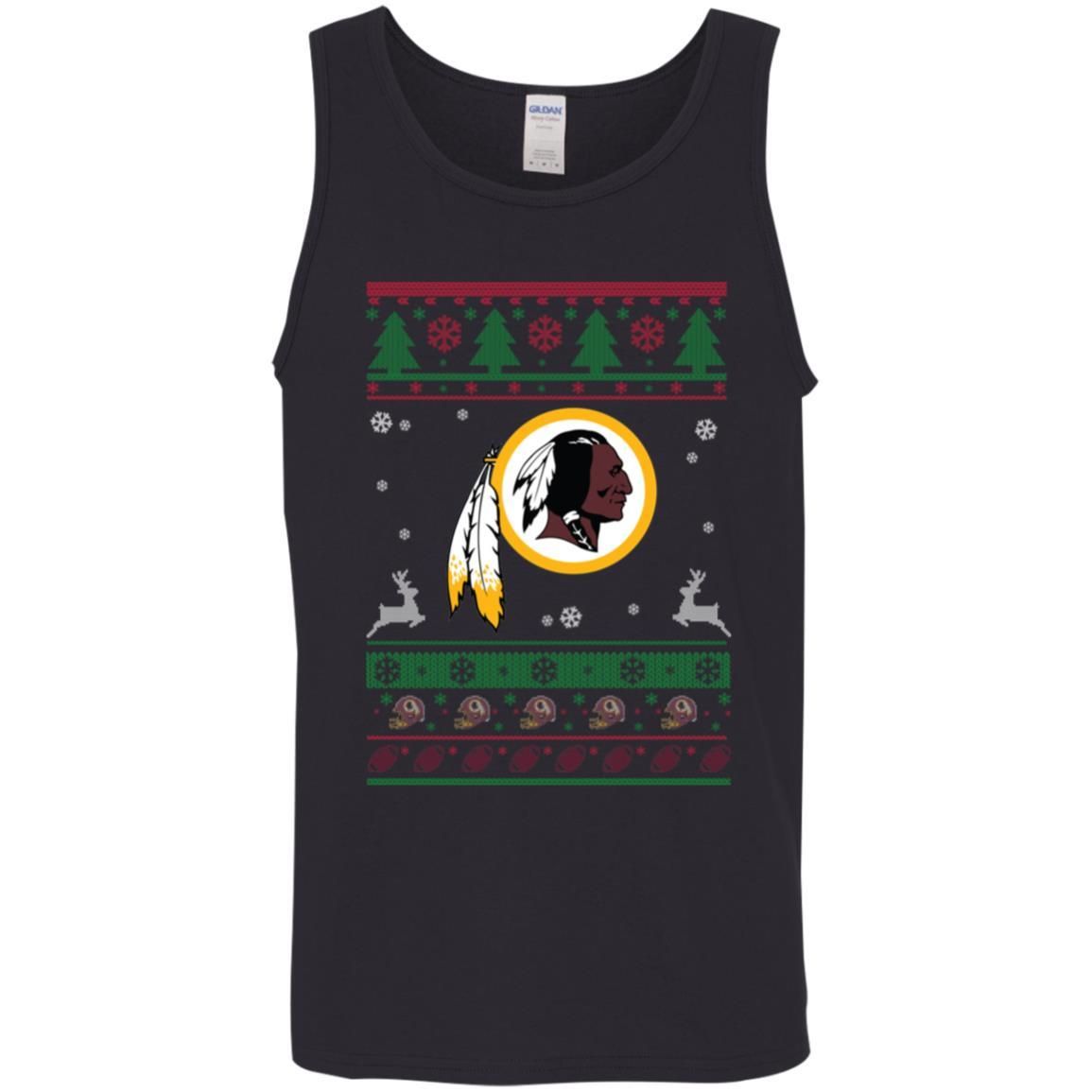 Washington Redskins Logo Football Teams Ugly Christmas Sweater Men Tank Top