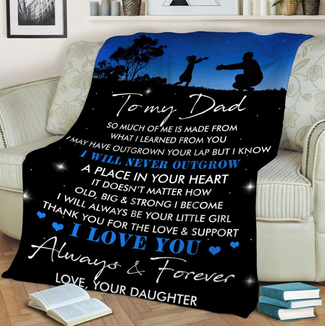 To My Father It Does Not Matter How Old Big And Strong I Become Fleece Blanket Gift For Family,Birthday,Parents,Dad Gift Home Decor Bedding Couch Sofa Soft And Comfy