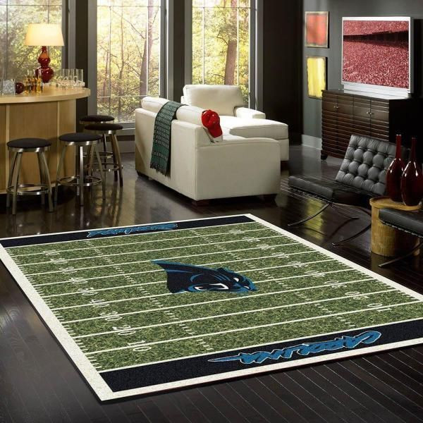 Carolina Panthers Area Rug Home Field Football Team Logo Carpet Living Room Rugs Floor Decor 281114