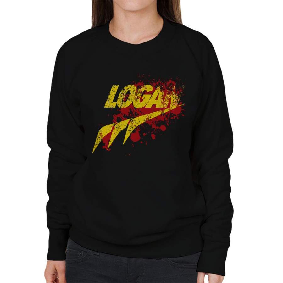 X Men Logan Blood Splatter Women’s Sweatshirt