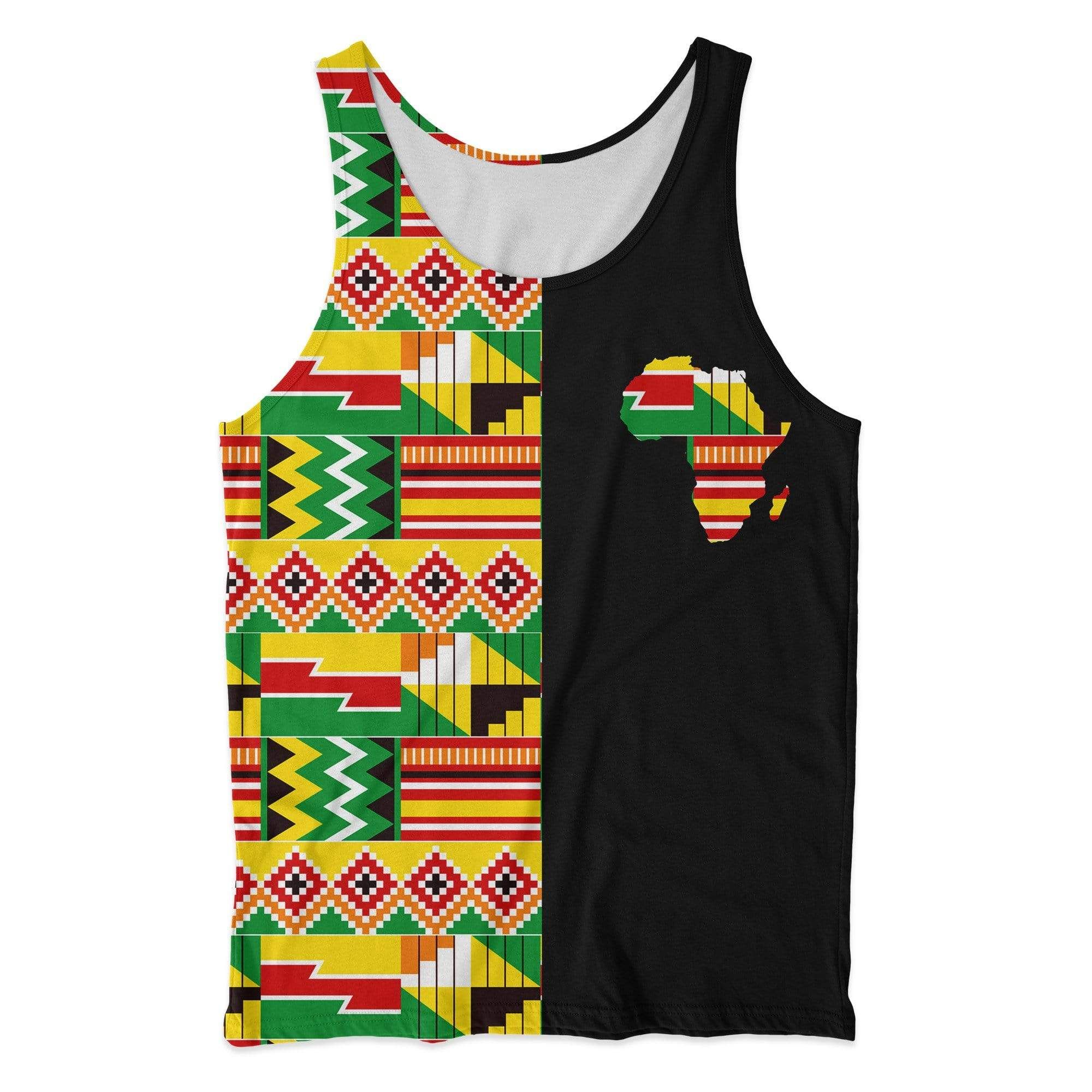 Forbescloth Tank Top – Ankara Kente Half J7