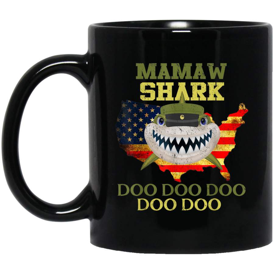 Army Shark Mamaw Gift Lover Shirts Veterans Day  Mug