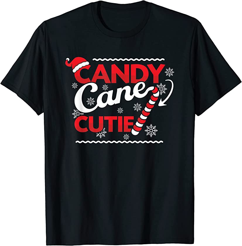 Candy Cane Cutie Funny Christmas Lollipop Cane Lover Xmas T-Shirt