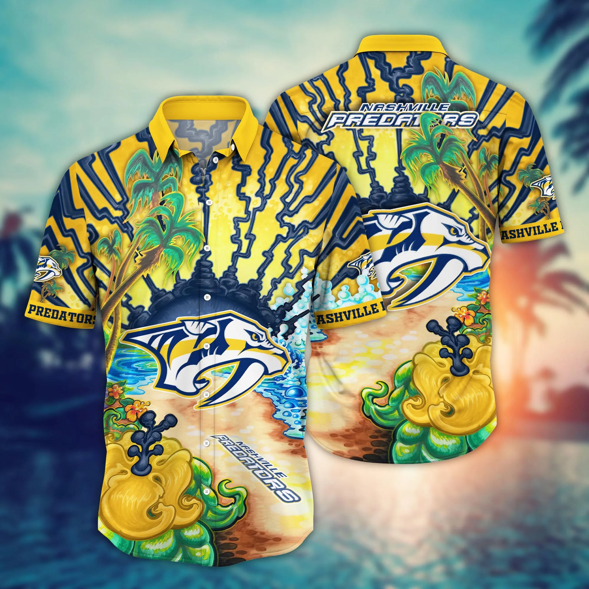 Nashville Predators Nhl Hawaiian Shirt Warm Seasontime Aloha Shirt