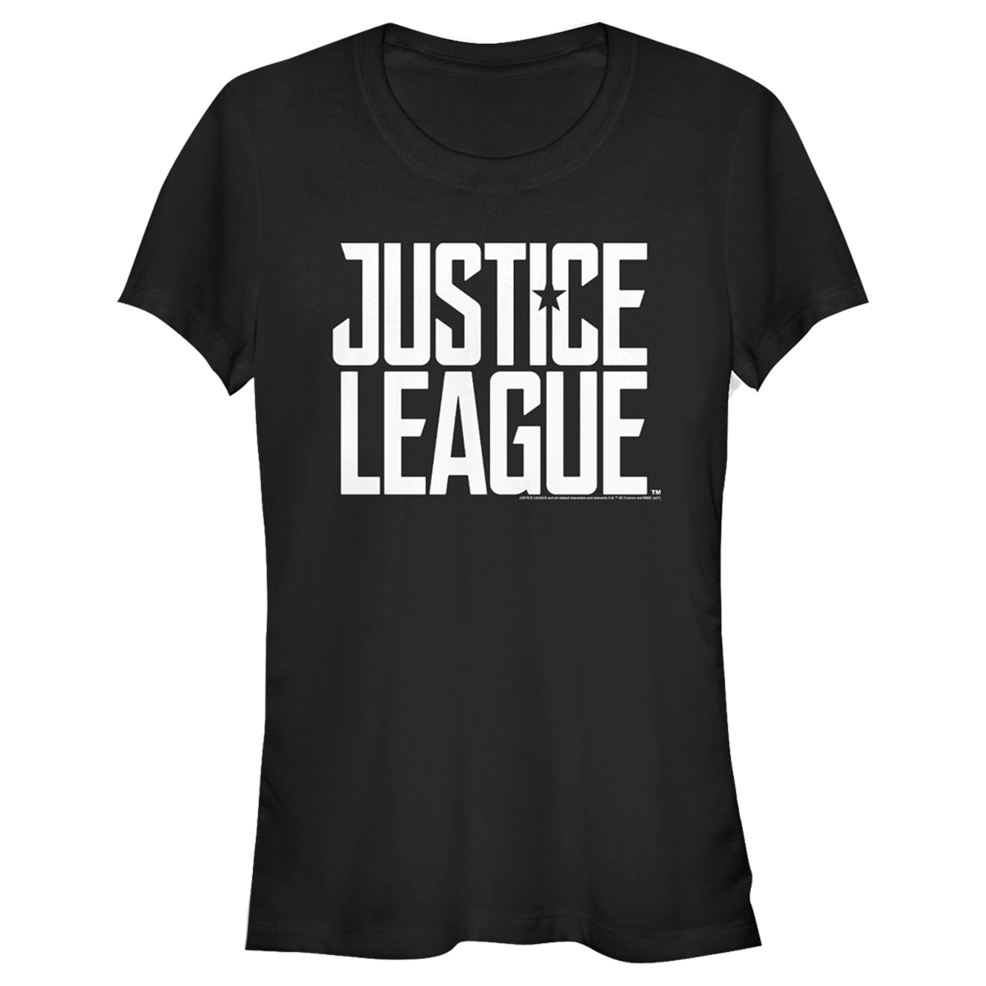 Zack Snyder Justice League Junior’S Stacked Large Logo Reverse  T-Shirt