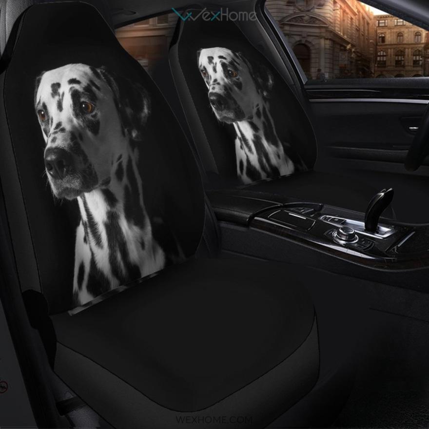 Dalmatians Dog Face Animal Car Seat Covers