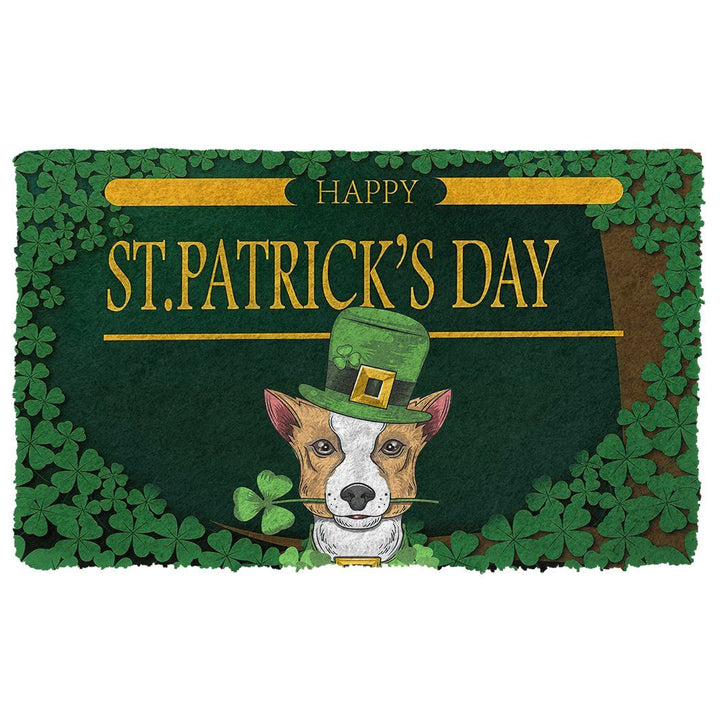 Waybackapparel Happy St Patrick Day Beagle Custom 3D Doormat