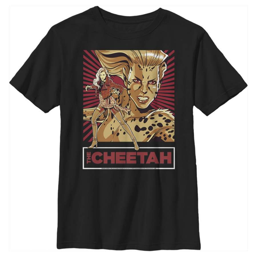 Wonder Woman 1984 Boy’s Cheetah Comic Portrait  T-Shirt